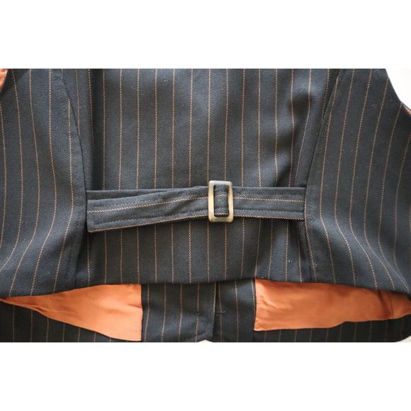 We The Free x Free People OB1653539 Women's Sz Medium Black Pinstriped Vest - Picture 7 of 7
